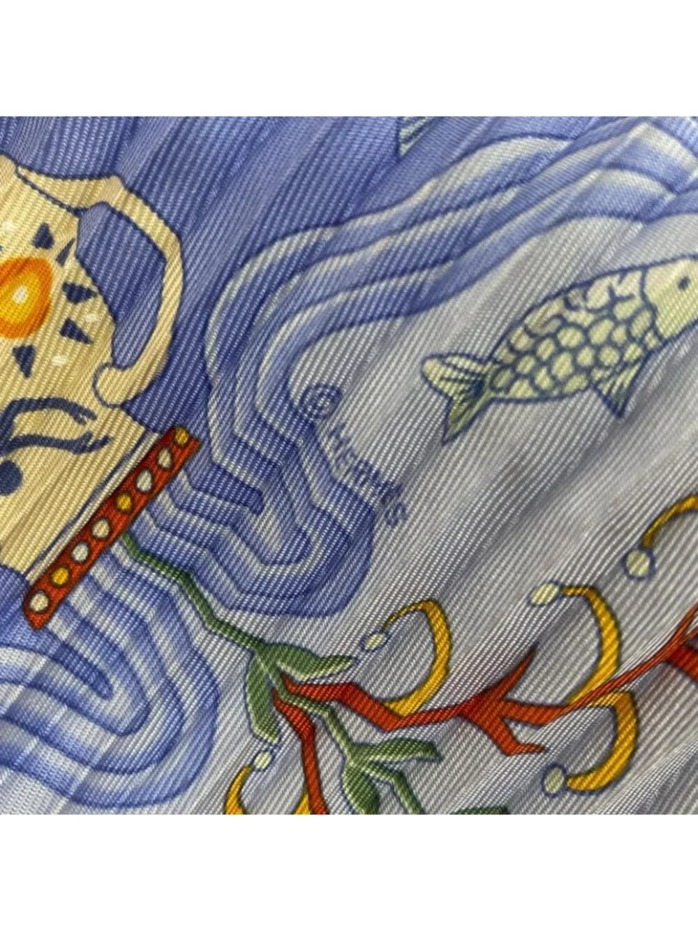 Hermes Carre 90 Escales Mediterraneennes Mediterranean Port 100% Silk Diamond